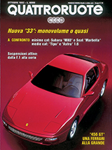Copertina Quattroruote Ottobre 1992