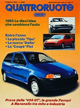Copertina Quattroruote Gennaio 1993