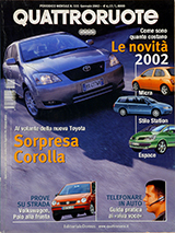 Copertina Quattroruote Gennaio 2002