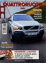 Copertina Quattroruote Settembre 2002