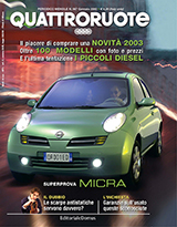 Copertina Quattroruote Gennaio 2003