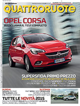 Copertina Quattroruote Gennaio 2015